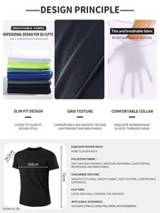 Fitness sportswear men’s casual round neck T-shirt thin section quick-drying bre