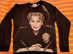 Mommie Dearest Boardroom Face Sweater Cotton / Poly Blend Camp Faye Dunaway