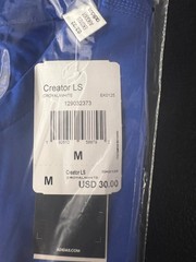 Adidas Creator LS Royal Blue T-Shirt Men’s Size M White Logo New