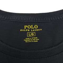 Polo Ralph Lauren T-Shirt Mens -L Black Short Sleeve Embroidered White Pony Crew