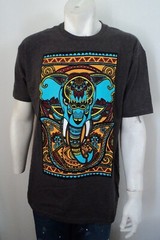 Lost Gods Graphic T Shirt Psychedelic Elephant Print Ganesha Hindu God Men L