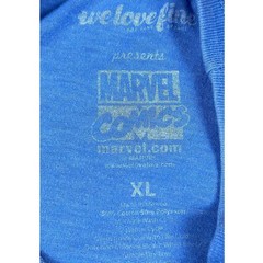Marvel Comics Captain America Ace of Avengers Graphic T-Shirt Blue Mens Size XL