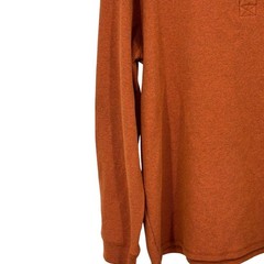 Member’s Mark Thermal Henley Long Sleeve Shirt Rust Orange XL