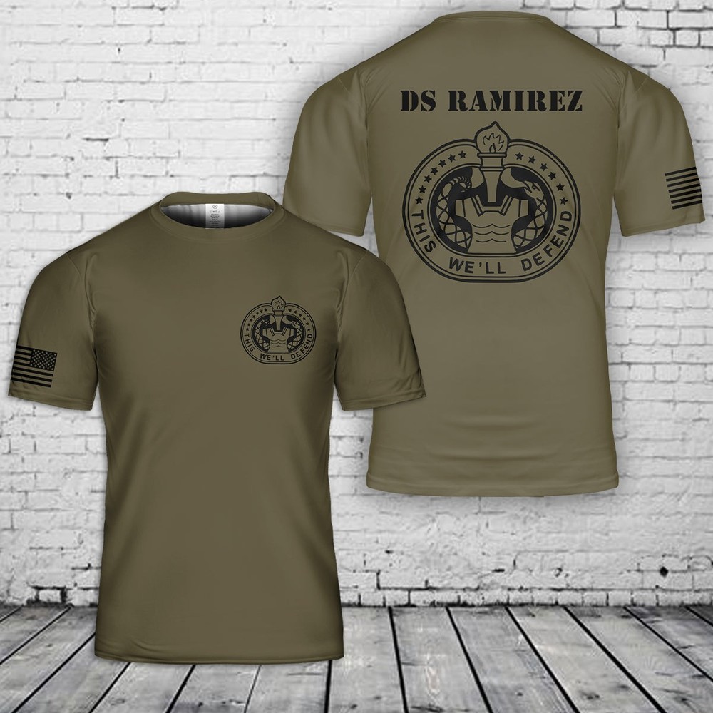 Custom text US Army Drill Sergeant 3D Shirt Military AOP Shirt S-5XL