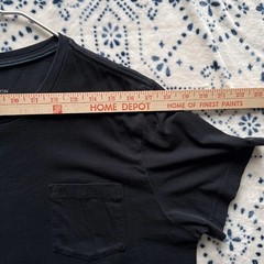 Mack Weldon Black Crew Pocket T Shirt, X-Large But Runs small, See #’s