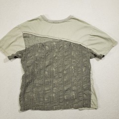 XLIM Shirt Men Size 2 Medium Khaki Gray Episode .5 Distressed Panel Cotton Linen