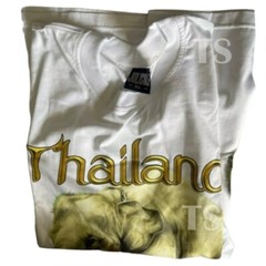 T Shirt Cotton Elephant Crew Neck Short Sleeve Clothes Adult Unisex Thailand 1Pc