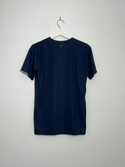 Adidas Climate Activewear Boys Shirt Navy Blue Size LG 3 Stripe Logo
