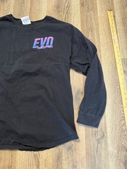 J. America Shirt Men’s Size Large, Black Purple Pink Blue, EVO Powersport Print