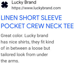 NEW LUCKY BRAND, MENS MEDIUM, LINEN-BLEND SHORT-SLEEVE POCKET🪩SHIRT-MSRP $44.50