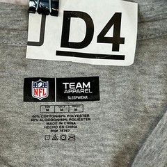 NFL Team Apparel Men’s Gray New England Patriots Sleepwear T Shirt Size Medium