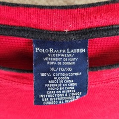 Polo Ralph Lauren Waffle Knit Thermal Shirt Mens XL Red Sleepwear Long Sleeve
