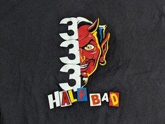 💀😈 RARE 90s/Y2K Half Bad 333 Muck U 52 Poker AAA 2XL T Shirt Half EVIL Devil
