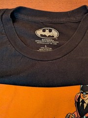 Batman Retro Character Collage Large Black Graphic Print Tshirt