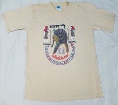 Vintage Egypt Tutankhamun shirt size MEDIUM (tag XL) Pharaoh mummy pyramid