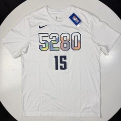 Denver Nuggets Nikola Jokic 15 Nike 5280 City Edition White Shirt Mens Large NBA