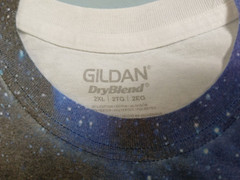 Gildan DryBlend Short Sleeve Tee Shirt With Cat Spaceship Moon Men’s Size 2XL