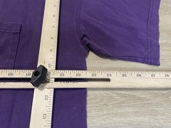 Vintage GU Heavy weight Mens Sz M Cotton T-Shirt Purple Crew Neck Tee Boxy Fit