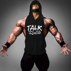 Custom Tank Tops Sports Fitness Vest Breathable Cotton Men Gym Tank Top hoode