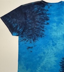 Gildan Handmade Tie Dye Unisex T-Shirt Size XL Multi Blue Scrunch Design Tee NEW