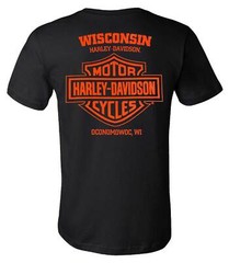 Harley-Davidson Men’s Fast Lane Crew-Neck Short Sleeve Cotton T-Shirt – Black