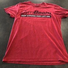 Gym Beam Gym Body Building Tee Powerlifting Muscle Tee Weight Lifting Shirt M