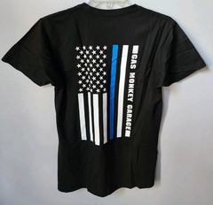 Gas Monkey Thin Blue Line Flag Tee Size Medium T-shirt New In Package
