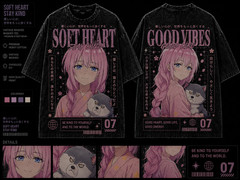 Soft Heart Stay Kind Vintage Washed Graphic Tee Streetwear