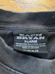 Zach Bryan Shirt Mens XL Washed Black Burn Burn World Tour 2023 Distressed