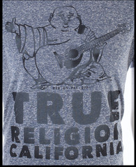 $89 TRUE RELIGION Indigo CALIFORNIA BUDDHA Short Sleeve Graphic T-shirt NWT
