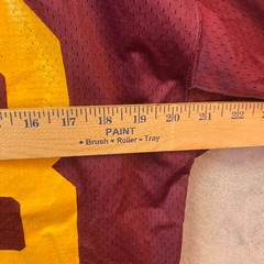 Vintage Maroon Mesh Football Jersey Brown 68 Burgundy Gold Mens Size L USA Made