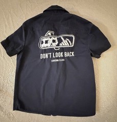 Lurking Class Zip Up Work Shirt Sz M Sketchy Tank Don’t Look Back Black Jacket