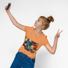 Geometric Retro Triangle Pattern T-Shirt | Abstract Colorful Design