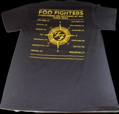 NEW NWOT Foo Fighters 2024 Everything Or Nothing At All Tour Shirt Mens L US18