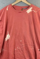 Goldtoe Men’s T Shirt XXL Destroyed Thrashed Sun Faded Orange Cotton
