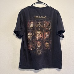 Slipknot 1999-2009 Heavyweight Band T-Shirt Hanes Large Double Sided Y2K