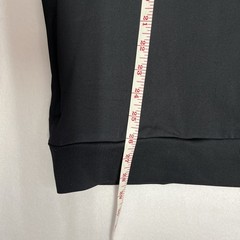 Mens Large Favorite Soft Pullover Black Shirt Front Zipped Pocket Members Mark