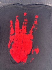 Vintage Revenge Kill Hand Graphic T-Shirt Black Red Streetwear Men’s Size Large