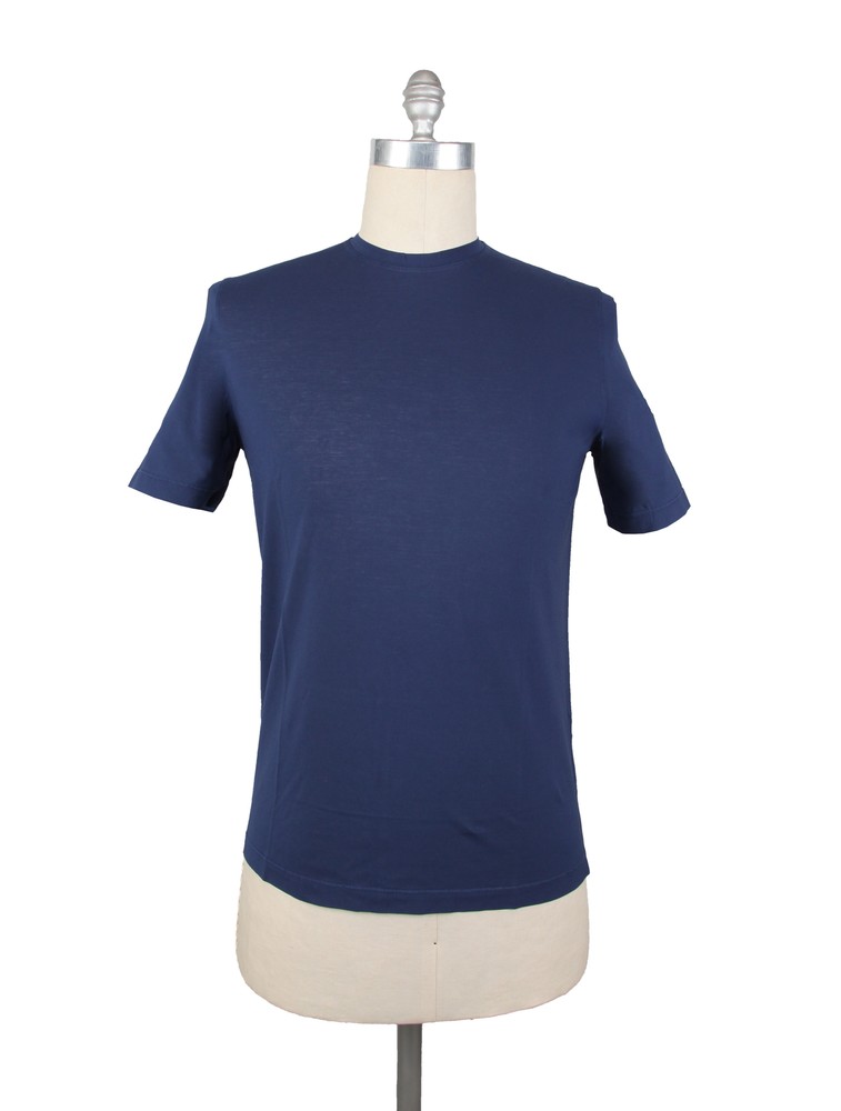 Kired Blue Solid Crewneck Cotton T-Shirt – Extra Slim – (KR6120233)