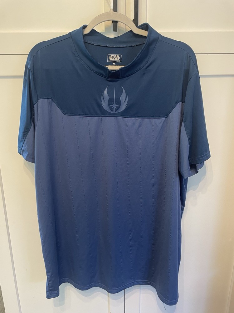 Star Wars Galaxy’s Edge Jedi Order Training Shirt XL Blue, Cosplay Stretch