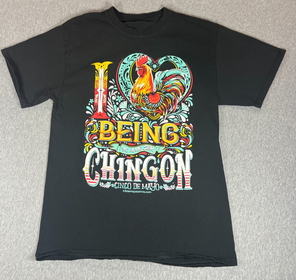 Lorenzo’s Mexican Restaurant T-Shirt Mens L Port & Company PC61 Chingon Fiesta
