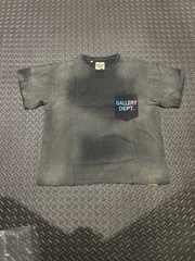 Gallery Dept Miami FL Tee Shirt Washed Black Pink Blue Gradient Logo Size S NWT