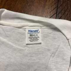 Hanes Vintage 80s Comfort Blend T-Shirt V Neck Men’s M Undershirt Made USA 14