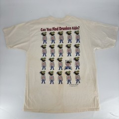 Vintage Can You Find Drunken Waldo T-Shirt Size XL Humor Parody 90s White