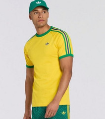 NEW MEN’S ADIDAS ORIGINALS 3-STRIPES JAMAICA TREFOIL SHIRT ~MEDIUM #KD864
