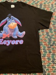 Vintage Eeyore Black TShirt Sz XL (23in W X 30in L) M&O KNITS HEAVYWEIGHT Disney