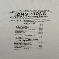 Vintage 90s Sex Humor Tee Sz XL Vulgar Long Prong Single Stitch