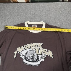 Avirex USA Vintage Y2K Wolfpack Native American Headdress T-Shirt Mens Size XL