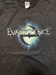 Evanescence Amy Lee 2012 Tour Black Double Sided U.S Dates SZ M-NWOT