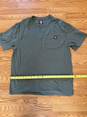 Wrangler Workwear T Shirt Men’s XL Olive Green Short Sleeve Pocket Tee